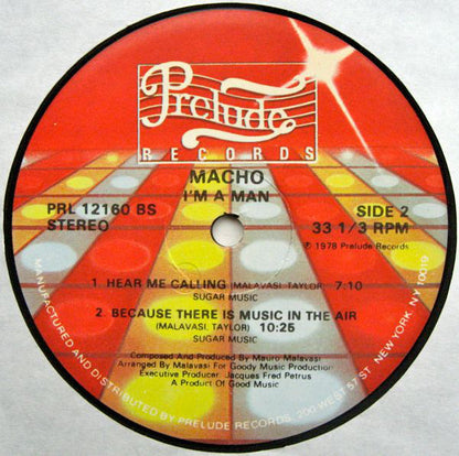 Macho : I'm A Man (LP, Album, Col)