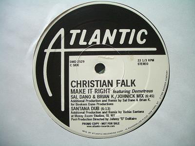 Christian Falk featuring Demetreus : Make It Right (2x12", Promo)
