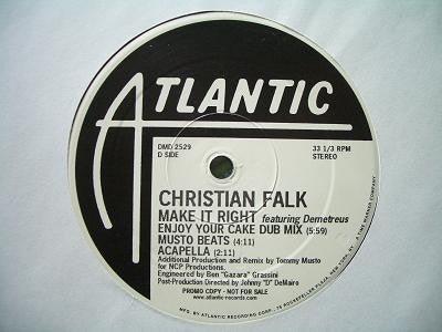 Christian Falk featuring Demetreus : Make It Right (2x12", Promo)