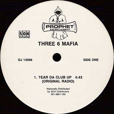 Three 6 Mafia : Tear Da Club Up (12", Promo)