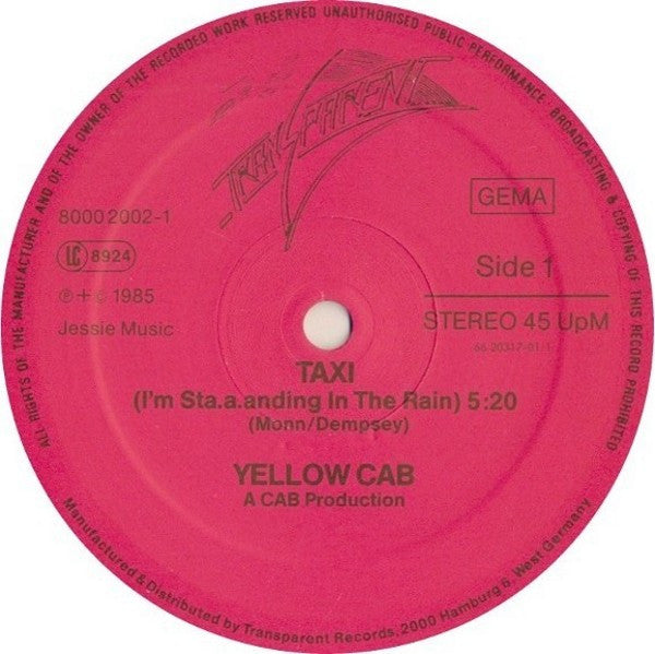 Yellow Cab (4) : Taxi (I'm Sta.a.anding In The Rain) (12", Maxi)