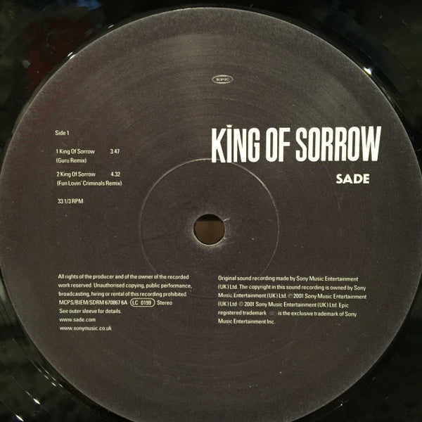 Sade : King Of Sorrow (12")
