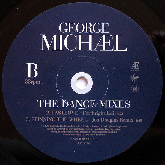 George Michael : Spinning The Wheel (The Dance Mixes) (12")