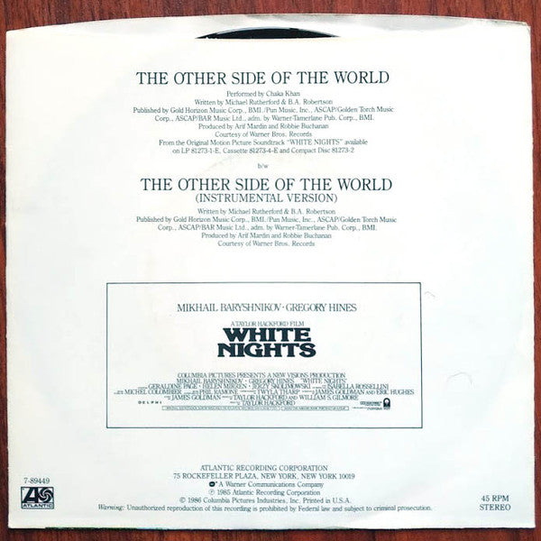 Chaka Khan : The Other Side Of The World (7", Single)