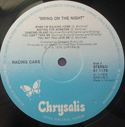 Racing Cars : Bring On The Night (LP, Album)