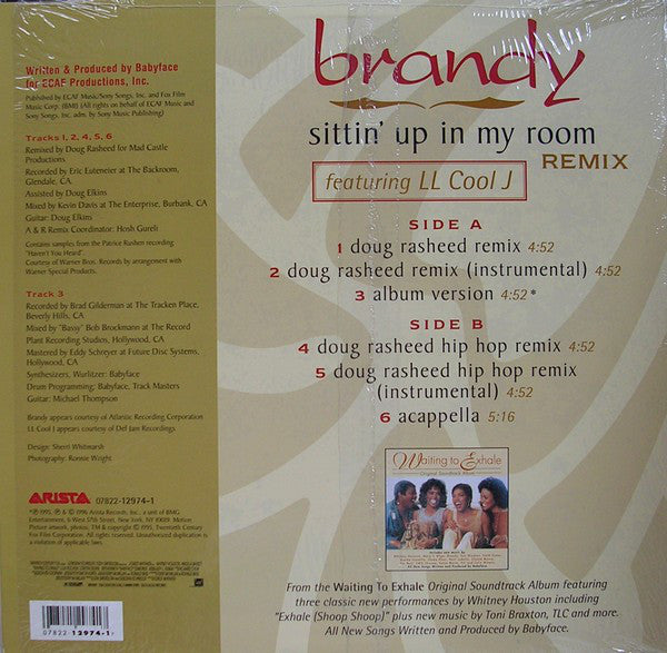 Brandy (2) Featuring LL Cool J : Sittin' Up In My Room (Remix) (12")