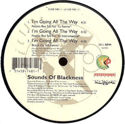 Sounds Of Blackness : I'm Going All The Way (12")
