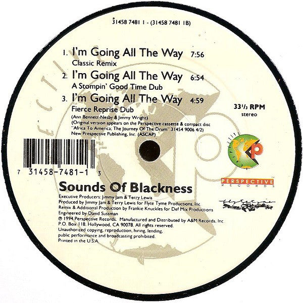 Sounds Of Blackness : I'm Going All The Way (12")