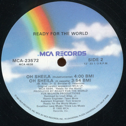 Ready For The World : Oh Sheila (12", Glo)