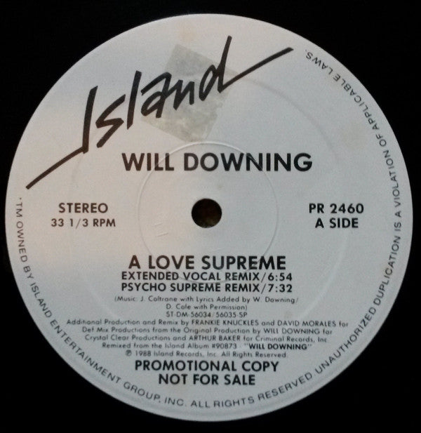 Will Downing : A Love Supreme (12", Promo)