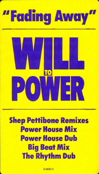 Will To Power : Fading Away (12")