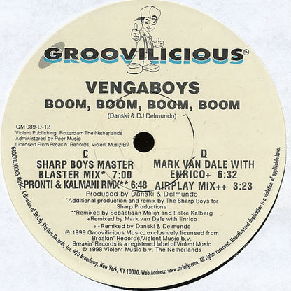 Vengaboys : Boom, Boom. Boom, Boom!! (2x12")