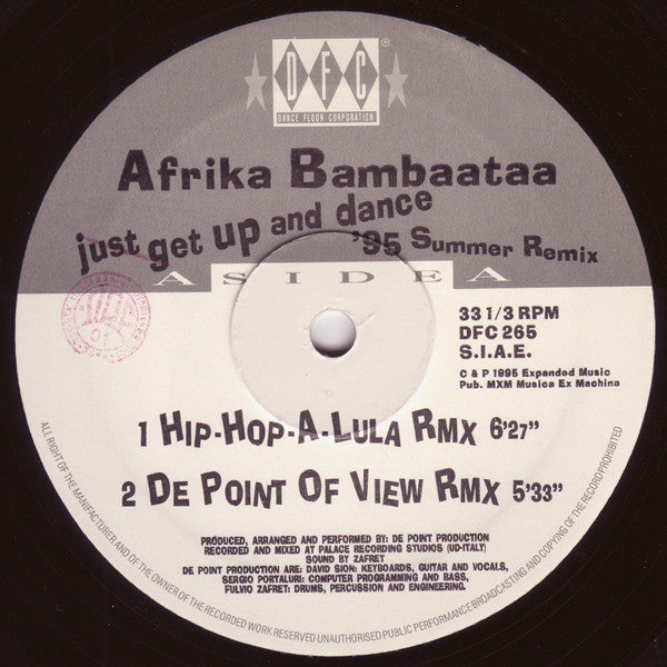 Afrika Bambaataa : Just Get Up And Dance (95' Summer Remix) (12")