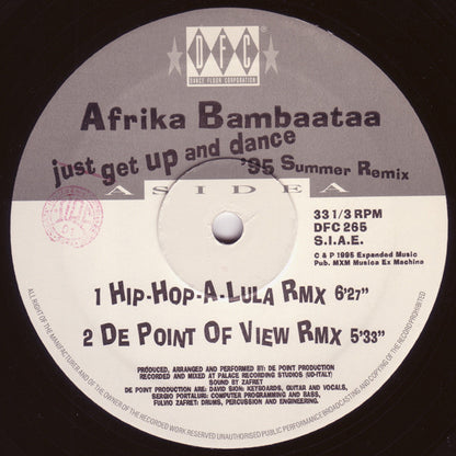 Afrika Bambaataa : Just Get Up And Dance (95' Summer Remix) (12")