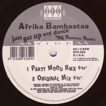 Afrika Bambaataa : Just Get Up And Dance (95' Summer Remix) (12")