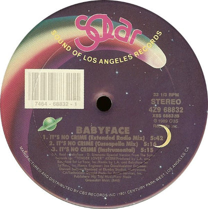 Babyface : It's No Crime (12", Single)