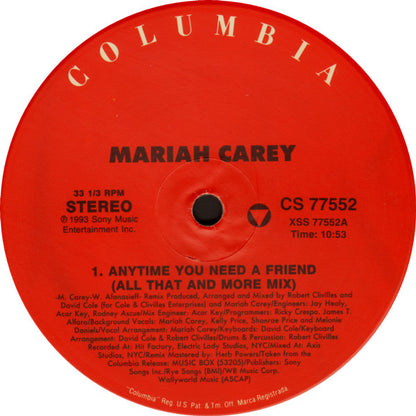 Mariah Carey : Anytime You Need A Friend (2x12")