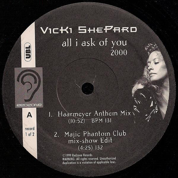 Vicki Shepard : All I Ask Of You 2000 (2x12")