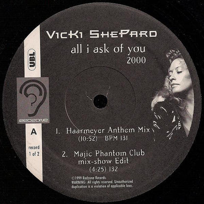 Vicki Shepard : All I Ask Of You 2000 (2x12")
