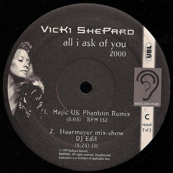 Vicki Shepard : All I Ask Of You 2000 (2x12")