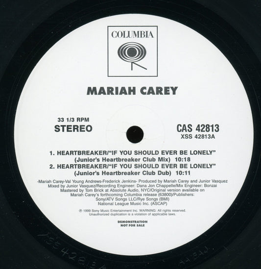 Mariah Carey : Heartbreaker (12", Promo)