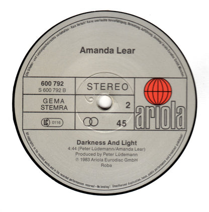 Amanda Lear : Love Your Body / Darkness And Light (12", Single, Mat)