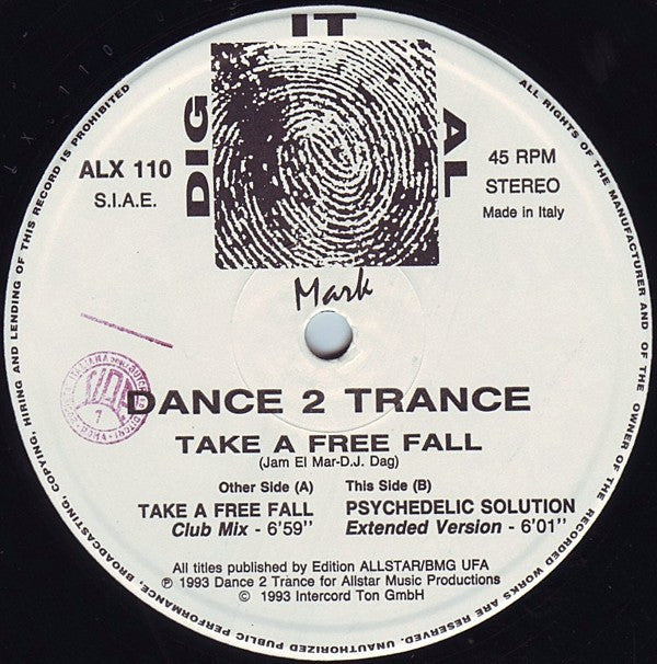 Dance 2 Trance : Take A Free Fall (12")