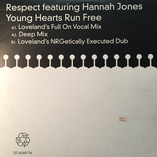 Respect Featuring Hannah Jones : Young Hearts Run Free (2x12", Promo)