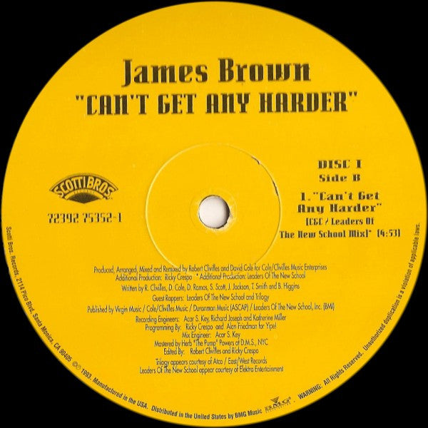 James Brown : Can't Get Any Harder (2x12", Single)