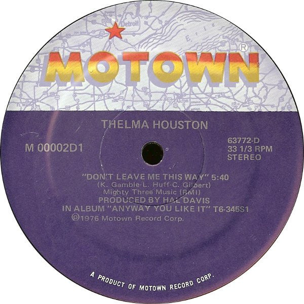 Thelma Houston / Commodores : Don't Leave Me This Way / Fancy Dancer (12", Single)