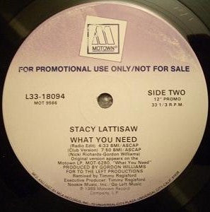 Stacy Lattisaw : What You Need (12", Single, Promo)