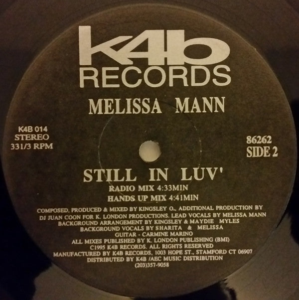K. London Posse* Featuring Sharita / Melissa Mann : Rise Above / Still In Luv' (12", Ltd)