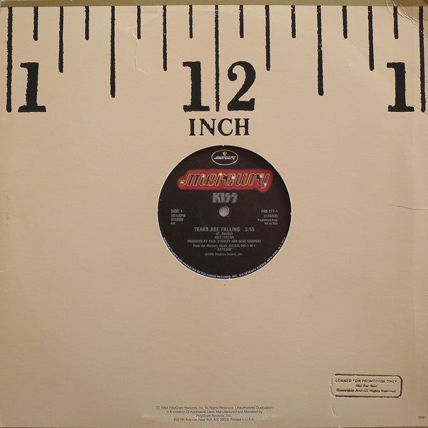 Kiss : Tears Are Falling (12", Promo)