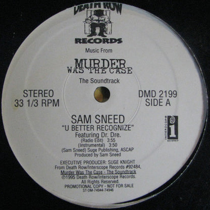Various : Music From Murder Was The Case (12", Promo)