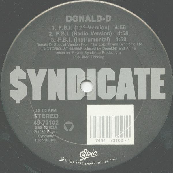 Donald-D* : F.B.I. (12")