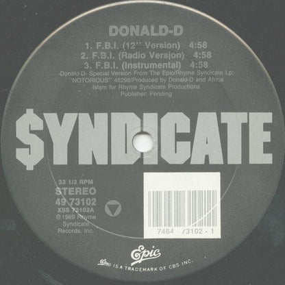Donald-D* : F.B.I. (12")