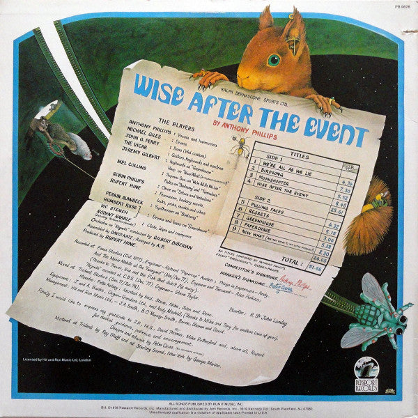 Anthony Phillips : Wise After The Event (LP, Album)