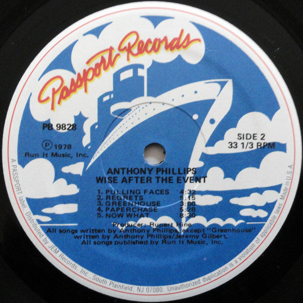 Anthony Phillips : Wise After The Event (LP, Album)