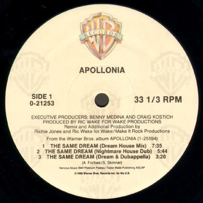Apollonia : The Same Dream (12", Maxi)