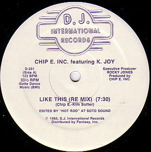 Chip E. Inc.* Featuring K. Joy : Like This (12", Blu)
