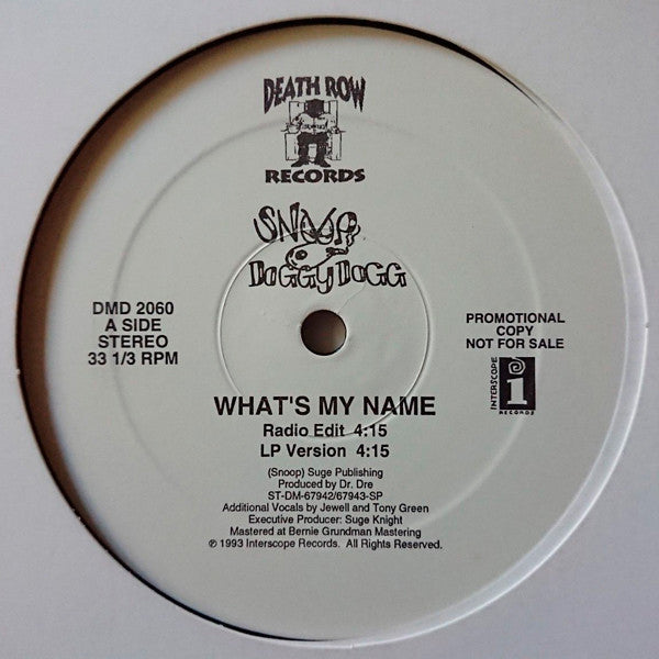 Snoop Doggy Dogg* : What's My Name? (12", Promo)