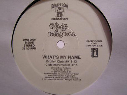 Snoop Doggy Dogg* : What's My Name? (12", Promo)