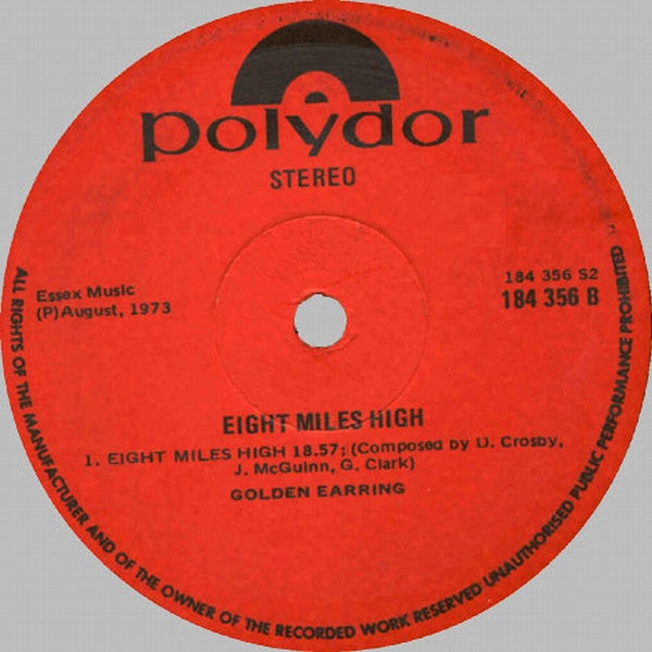 Golden Earring : Eight Miles High (LP, Album)