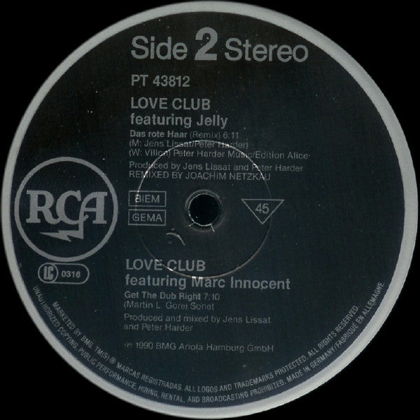 Love Club (2) Featuring Marc Innocent : Get The Balance Right (12")