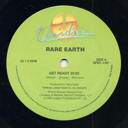 Rare Earth / Jimmy "Bo" Horne : Get Ready / Spank (12", Gre)