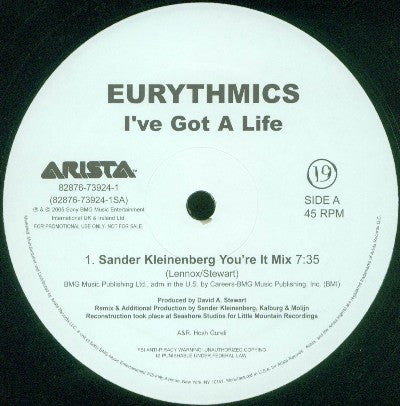 Eurythmics : I've Got A Life (2x12", Single, Promo)