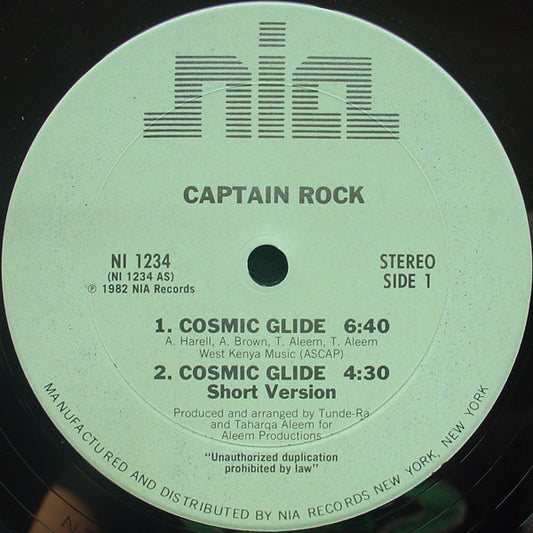 Captain Rock : Cosmic Glide (12")