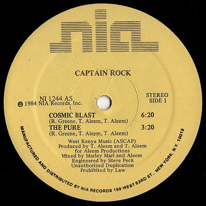 Captain Rock : Cosmic Blast (12")