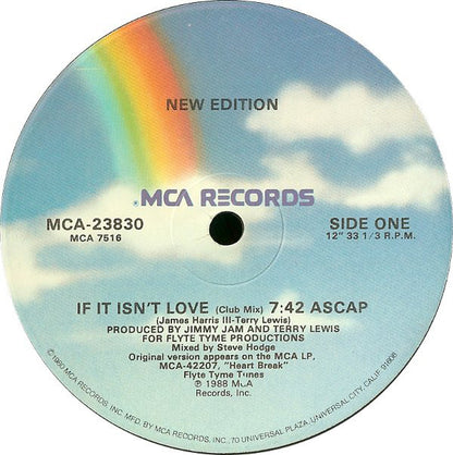 New Edition : If It Isn't Love (12", Single, Glo)