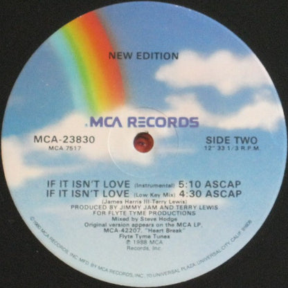 New Edition : If It Isn't Love (12", Single, Glo)